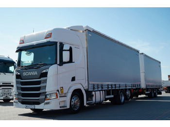 Curtain side truck SCANIA R 450