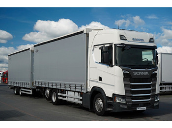 Curtain side truck SCANIA S 450