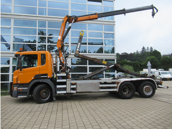 Hook lift truck, Crane truck Scania P 320 B 6x2*4 + HMF 835 + HYVA Haakarm: picture 3