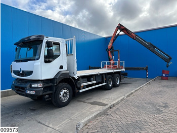 Dropside/ Flatbed truck, Crane truck Renault Kerax 380 Dxi 6X4, EURO 6, Retarder, Palfinger, Remote: picture 2