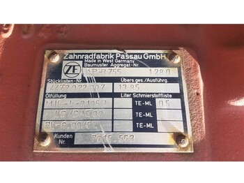 Axle and parts for Construction machinery ZF AP-B755 - Axle/Achse/As: picture 4