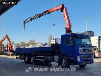 Dropside/ Flatbed truck, Crane truck Volvo FM 330 6X2 HMF 1820 K3 Kran Crane Lift+Steering Axle Xenon Euro 5: picture 3