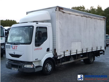 Curtain side truck RENAULT Midlum 180
