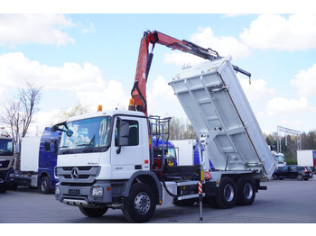 Dropside/ Flatbed truck, Crane truck MERCEDES-BENZ Actros 2641 6×4 E5 / Crane / Dumper / 110000 km!: picture 2 Dropside/ Flatbed truck, Crane truck MERCEDES-BENZ Actros 2641 6×4 E5 / Crane / Dumper / 110000 km!: picture 2