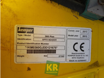 Corn header KEMPER