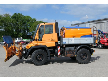 Truck Unimog U 300 4x4, Schmidt, Streuer, Schild, Klima,27tkm: picture 3