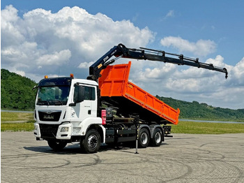 Tipper, Crane truck MAN TGS 33.440 * HIAB X-HIDUO 188 E-5 + FUNK * 6x4: picture 2