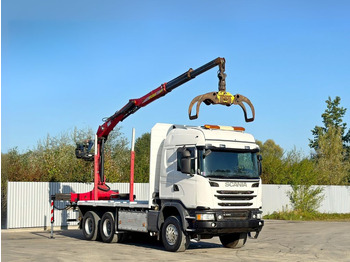 Crane truck Scania G490* HOLZTRANSPORTER * PENZ 12Z8.70* 6x6: picture 2