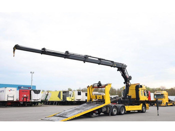 Autotransporter truck Mercedes-Benz Actros 2532 Vehicle transporter + crane Hiab 477EP-5 HiPro 6x2: picture 5