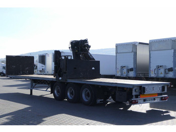 Dropside/ Flatbed semi-trailer Samro NACZEPA PLATFORMA + HDS HIAB R 150 / DO BUDOWLANKI / PODŁOGA SZY: picture 4