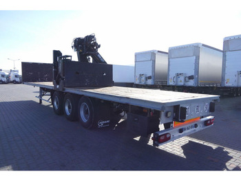 Dropside/ Flatbed semi-trailer Samro NACZEPA PLATFORMA + HDS HIAB R 150 / DO BUDOWLANKI / PODŁOGA SZY: picture 3