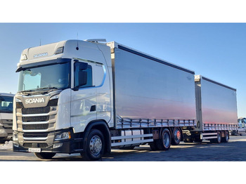 Curtain side truck SCANIA S 450