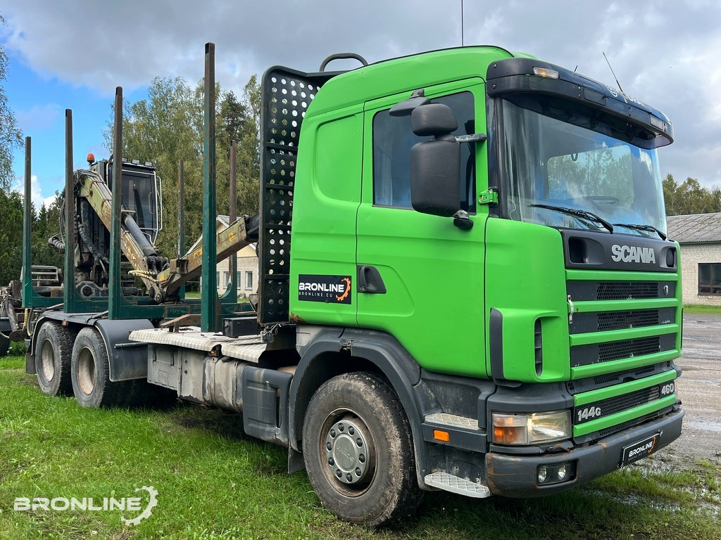 2001 Scania R144 6x4 Loglift + 1997 Närko TP3-RT-280 - Logging truck: picture 2 2001 Scania R144 6x4 Loglift + 1997 Närko TP3-RT-280 - Logging truck: picture 2