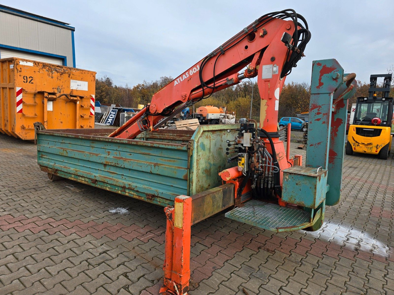 Kran Ladekran Atlas 60.1 - 6,5 / A2 Abrollcontai - Hook lift truck, Crane truck: picture 2 Kran Ladekran Atlas 60.1 - 6,5 / A2 Abrollcontai - Hook lift truck, Crane truck: picture 2