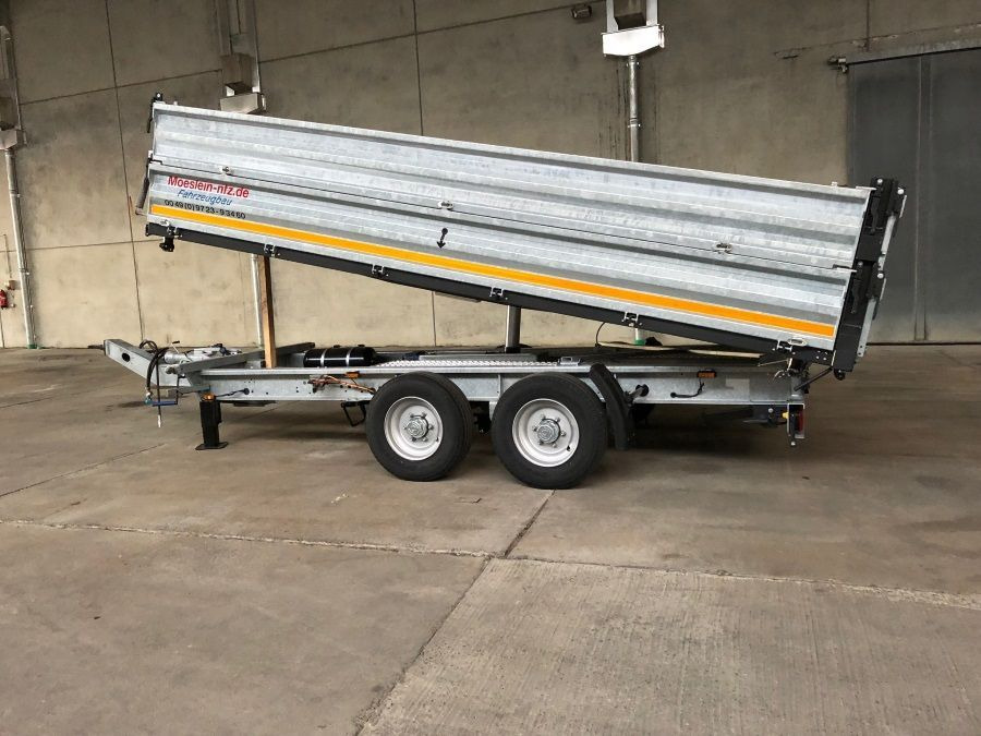 Möslein 13 t Tandem Kipper Tiefladermit Bordwand- Aufsa - Tipper trailer: picture 3 Möslein 13 t Tandem Kipper Tiefladermit Bordwand- Aufsa - Tipper trailer: picture 3
