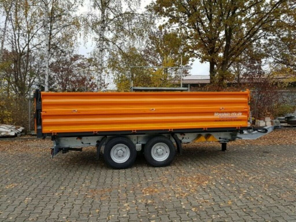 Möslein 13 t Tandem Kipper Tiefladermit Bordwand- Aufsa - Tipper trailer: picture 1 Möslein 13 t Tandem Kipper Tiefladermit Bordwand- Aufsa - Tipper trailer: picture 1