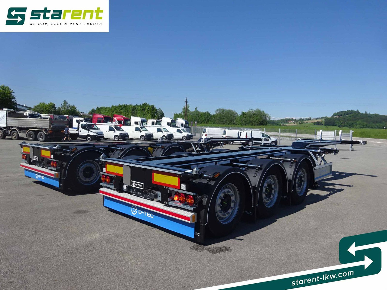 Container transporter/ Swap body semi-trailer D-TEC Flexitrailer LS Containerchassis ADR, Liftachse: picture 5