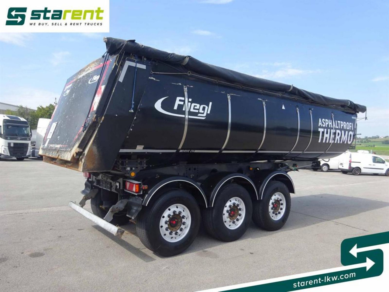 Fliegl 3-Achs Thermomulde 25m³ Liftachse SAF ALCOA - Tipper semi-trailer: picture 5 Fliegl 3-Achs Thermomulde 25m³ Liftachse SAF ALCOA - Tipper semi-trailer: picture 5