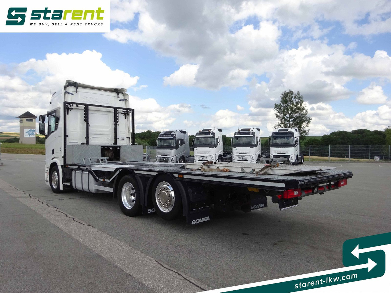Dropside/ Flatbed truck Scania R770 V8 Fahrzeugtransporter, Retarder, Seilwinde: picture 7