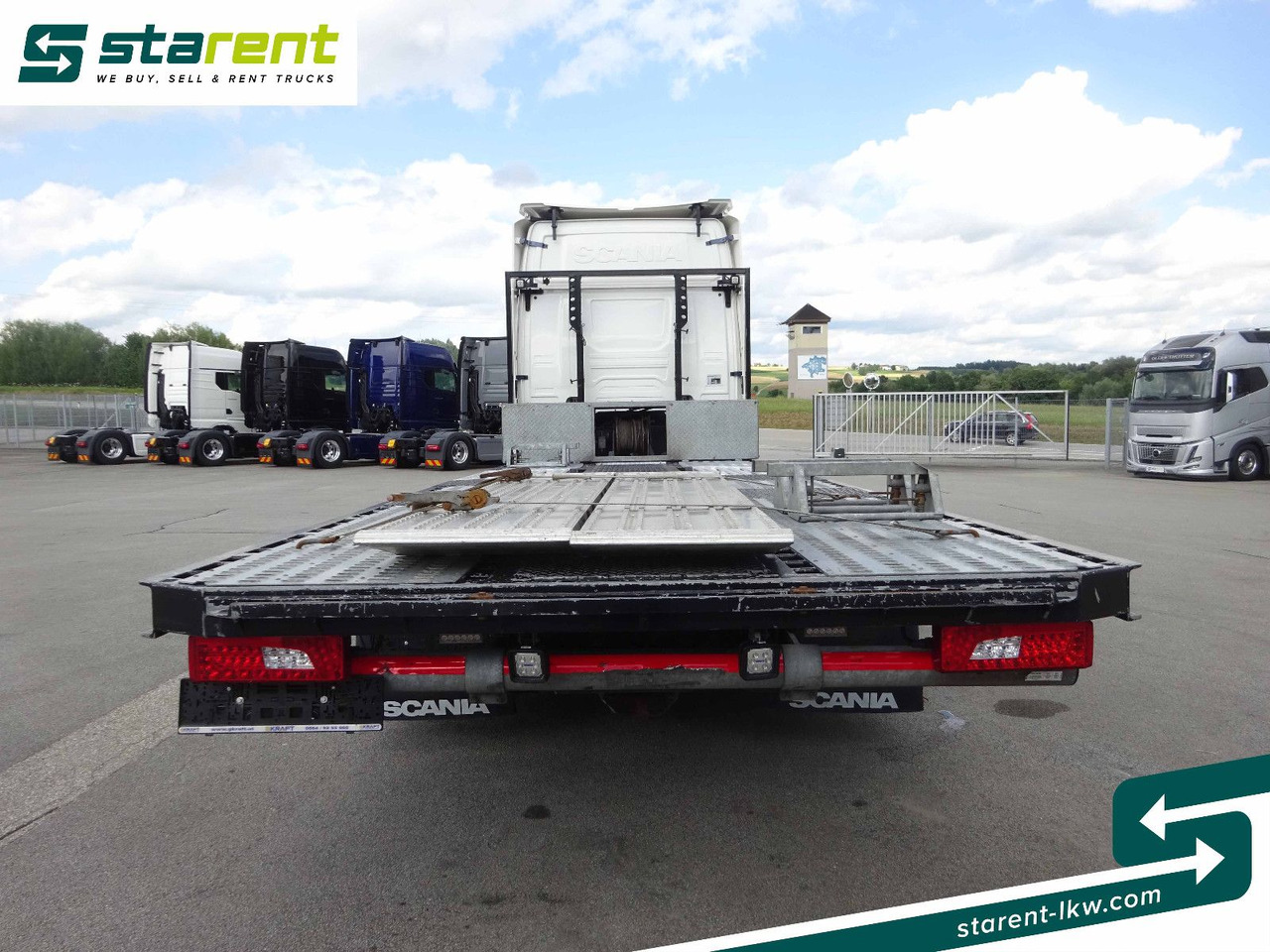 Dropside/ Flatbed truck Scania R770 V8 Fahrzeugtransporter, Retarder, Seilwinde: picture 6