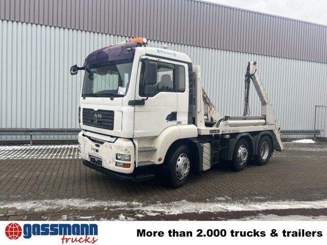 Skip loader truck MAN TGA 26.360 6X2/4 BL, Vorlauf Lenk-Liftachse: picture 8