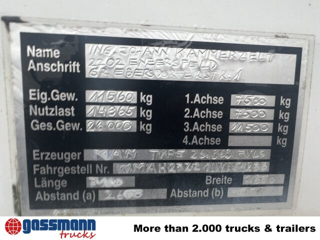 Skip loader truck MAN TGA 26.360 6X2/4 BL, Vorlauf Lenk-Liftachse: picture 15