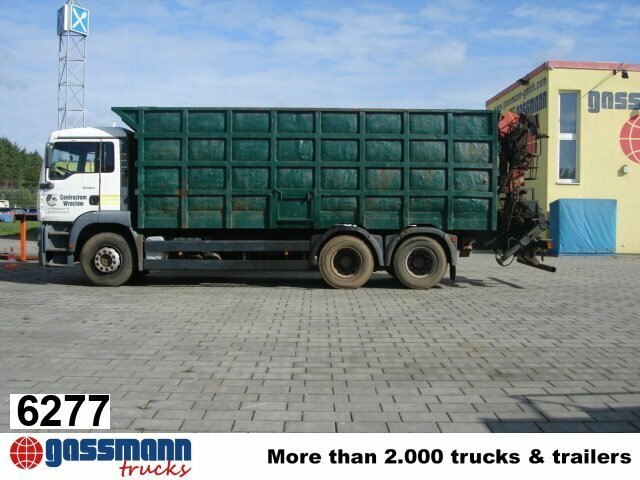 MAN TGA 26.413 BB 6x4 Kran Heckkran Jonsered 1020 - Logging truck, Crane truck: picture 1 MAN TGA 26.413 BB 6x4 Kran Heckkran Jonsered 1020 - Logging truck, Crane truck: picture 1