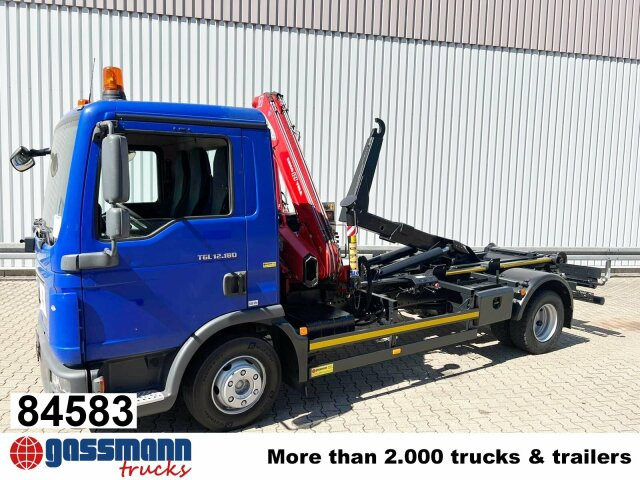 MAN TGL 12.180/210 4x2 BB, City-Abroller, Kran AMCO - Hook lift truck, Crane truck: picture 1 MAN TGL 12.180/210 4x2 BB, City-Abroller, Kran AMCO - Hook lift truck, Crane truck: picture 1