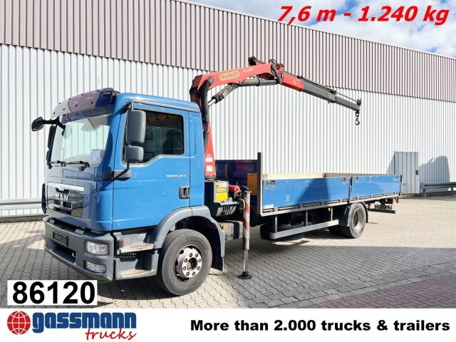 MAN TGM 15.250/340 4X2 BL mit Kran Palfinger PK - Dropside/ Flatbed truck, Crane truck: picture 1 MAN TGM 15.250/340 4X2 BL mit Kran Palfinger PK - Dropside/ Flatbed truck, Crane truck: picture 1