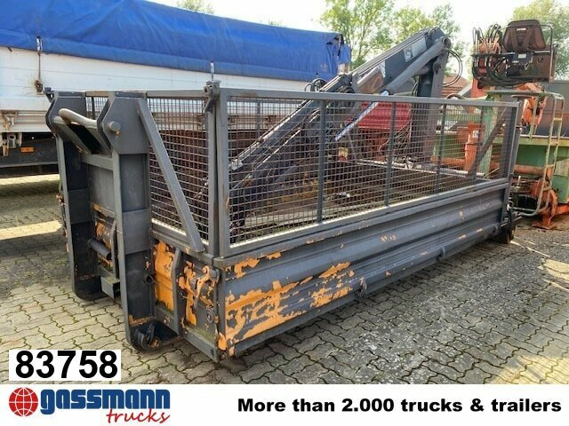Meiller Abrollcontainer mit Kran Hiab 071 AW B3, ca. - Roll-off container: picture 1 Meiller Abrollcontainer mit Kran Hiab 071 AW B3, ca. - Roll-off container: picture 1