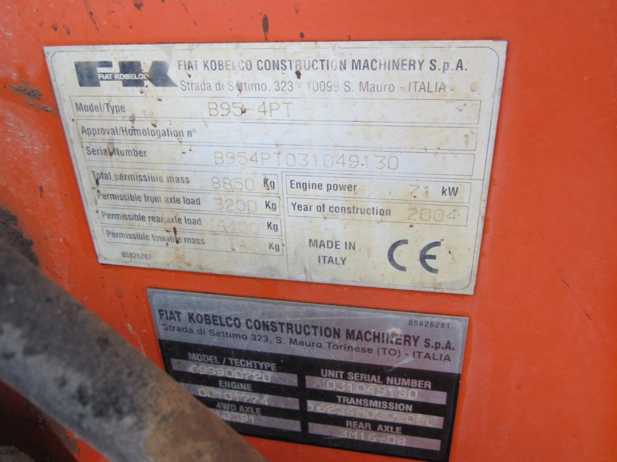 Fiat Kobelco B95 - Backhoe loader: picture 5 Fiat Kobelco B95 - Backhoe loader: picture 5