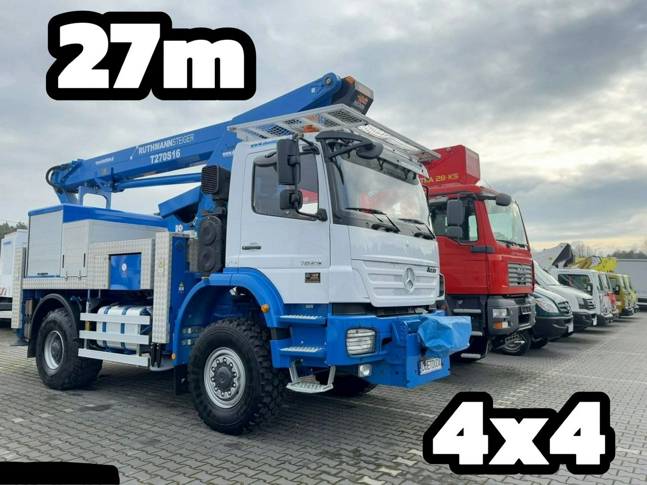 Mercedes AXOR 1829 4x4 Zwyżka RUTHMANN STEIGER T270S16 Podnośnik Koszowy - Truck with aerial platform: picture 1 Mercedes AXOR 1829 4x4 Zwyżka RUTHMANN STEIGER T270S16 Podnośnik Koszowy - Truck with aerial platform: picture 1