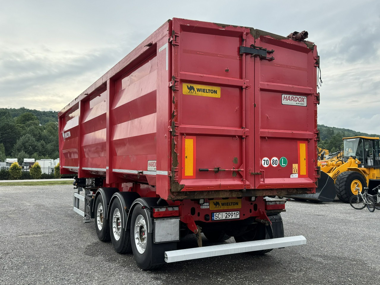 Tipper semi-trailer Wielton HARDOX STALOWA DO ZŁOMU 50m Oś Podnoszona Złomówka Stan Bdb: picture 25