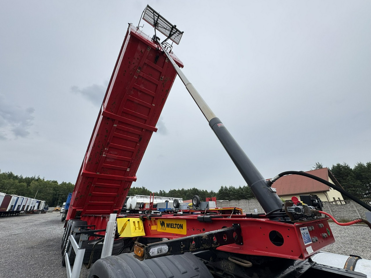 Tipper semi-trailer Wielton HARDOX STALOWA DO ZŁOMU 50m Oś Podnoszona Złomówka Stan Bdb: picture 6