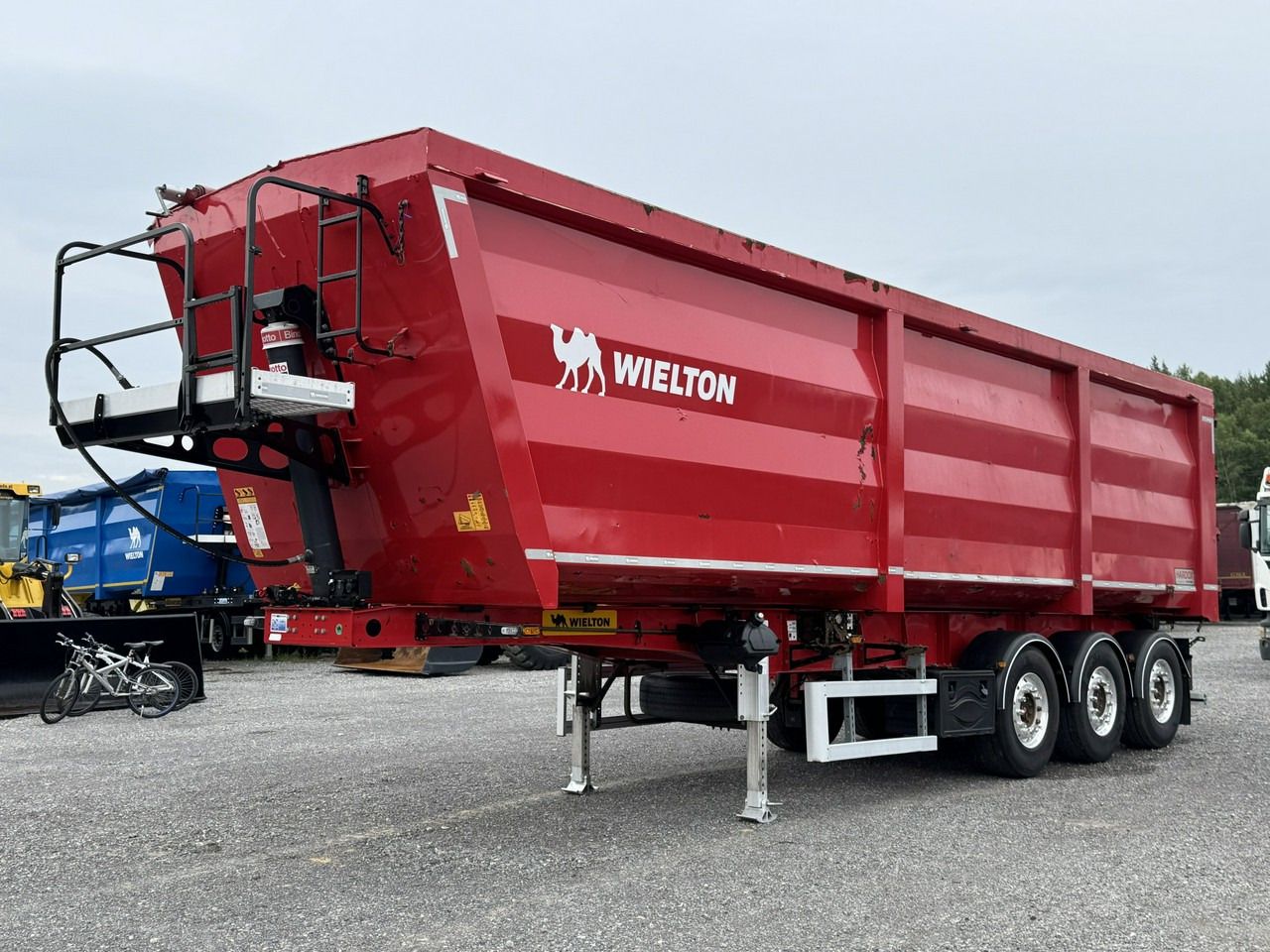 Tipper semi-trailer Wielton HARDOX STALOWA DO ZŁOMU 50m Oś Podnoszona Złomówka Stan Bdb: picture 11