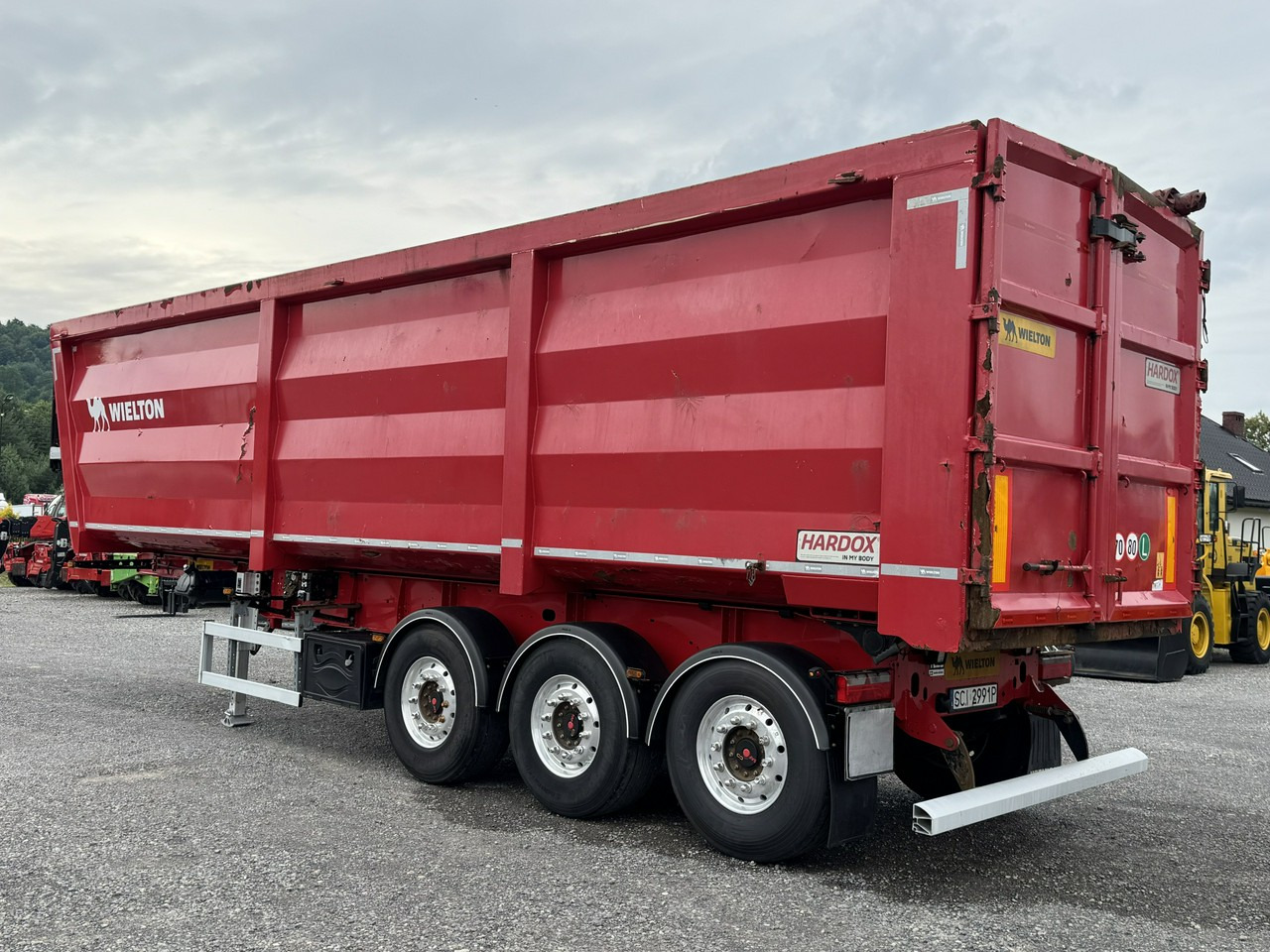 Tipper semi-trailer Wielton HARDOX STALOWA DO ZŁOMU 50m Oś Podnoszona Złomówka Stan Bdb: picture 17