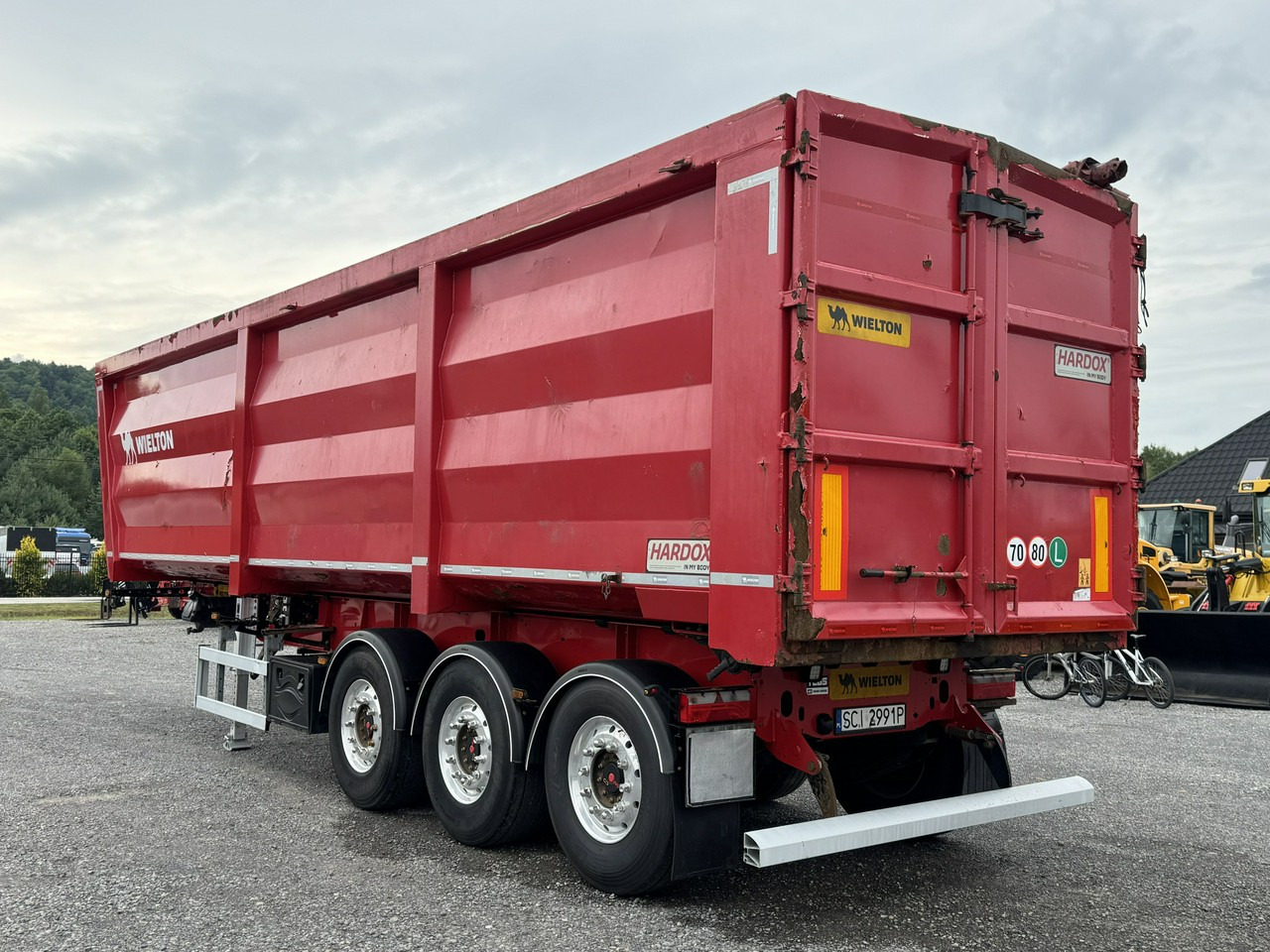 Tipper semi-trailer Wielton HARDOX STALOWA DO ZŁOMU 50m Oś Podnoszona Złomówka Stan Bdb: picture 20