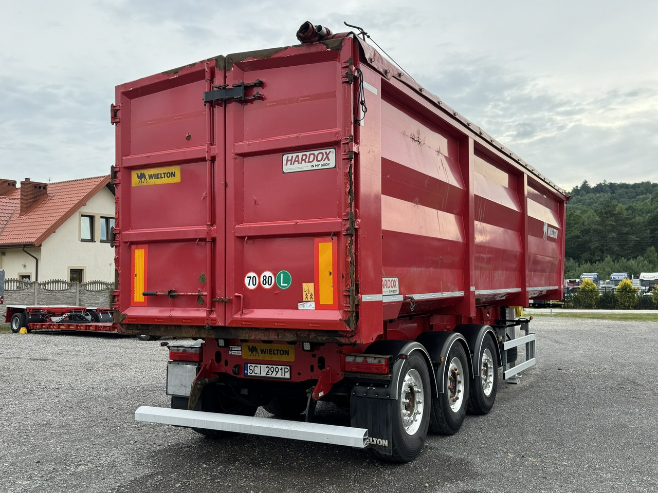 Tipper semi-trailer Wielton HARDOX STALOWA DO ZŁOMU 50m Oś Podnoszona Złomówka Stan Bdb: picture 21