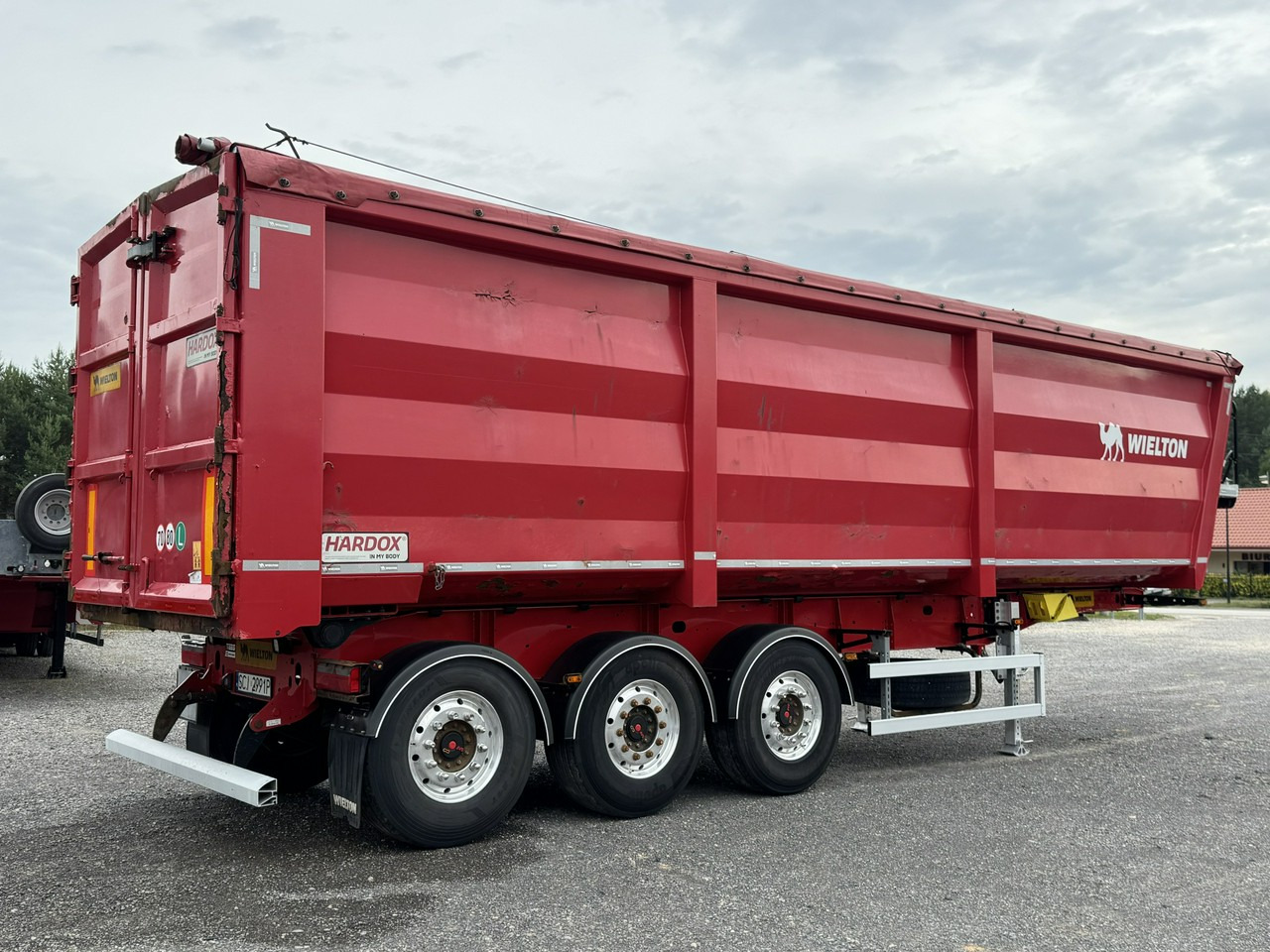 Tipper semi-trailer Wielton HARDOX STALOWA DO ZŁOMU 50m Oś Podnoszona Złomówka Stan Bdb: picture 15