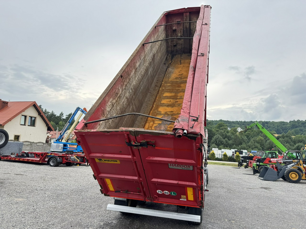 Tipper semi-trailer Wielton HARDOX STALOWA DO ZŁOMU 50m Oś Podnoszona Złomówka Stan Bdb: picture 22