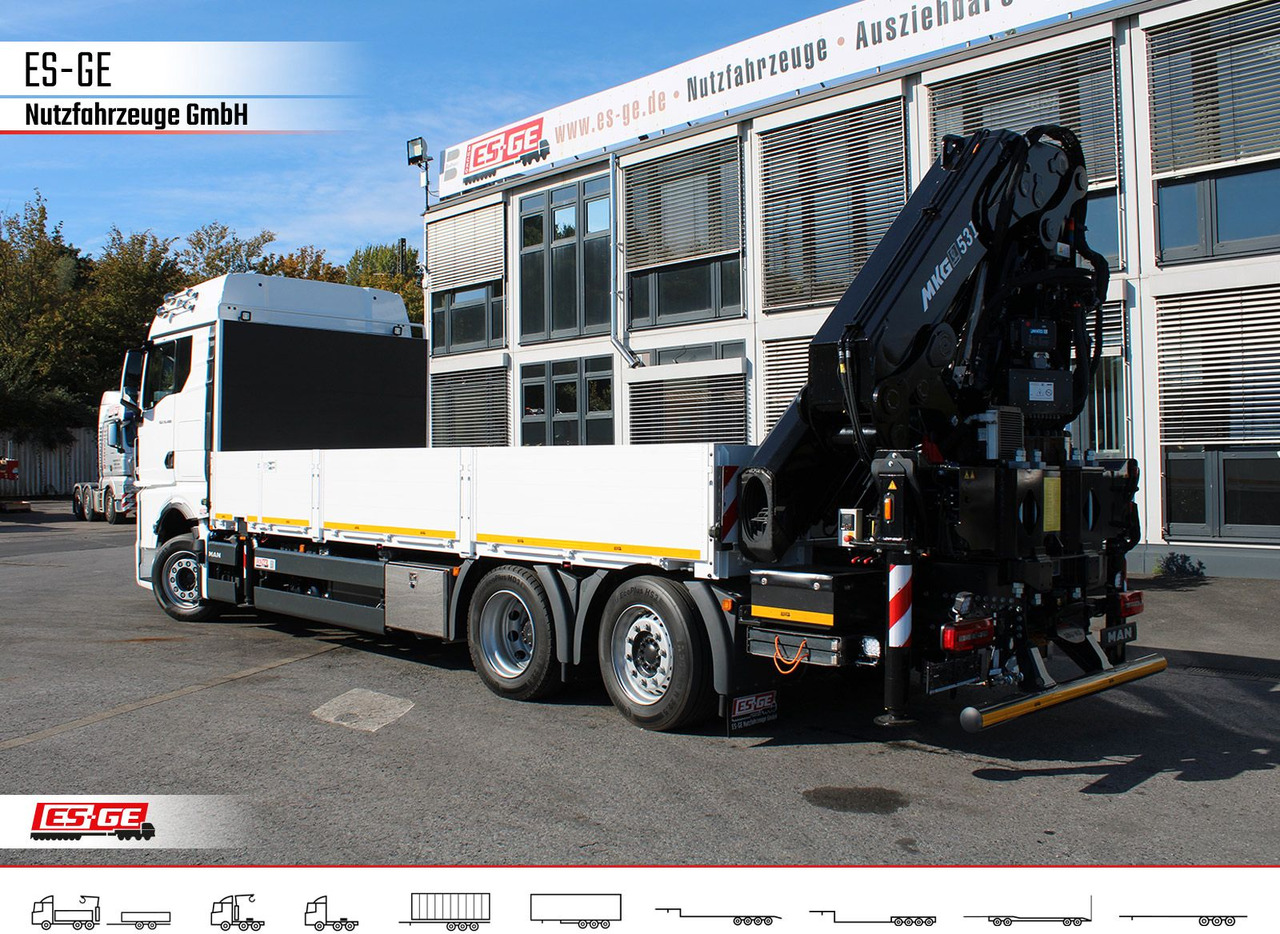 MAN TGX 26.480 6x2-4 LL, MKG-Ladekran HLK531 a5 - Dropside/ Flatbed truck, Crane truck: picture 2 MAN TGX 26.480 6x2-4 LL, MKG-Ladekran HLK531 a5 - Dropside/ Flatbed truck, Crane truck: picture 2