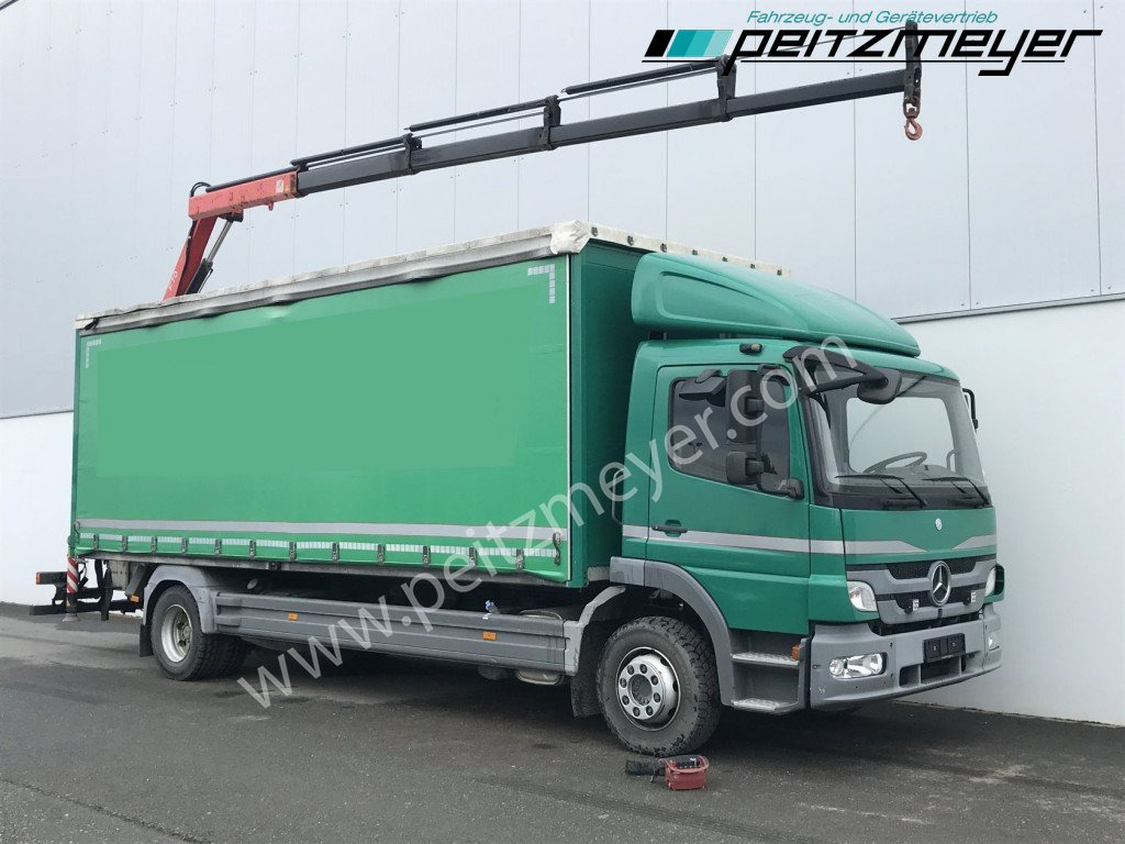 MERCEDES-BENZ Atego 1224 L Pritsche m. Heckkran Funk 4 x hydraulisch - Curtain side truck, Crane truck: picture 2 MERCEDES-BENZ Atego 1224 L Pritsche m. Heckkran Funk 4 x hydraulisch - Curtain side truck, Crane truck: picture 2