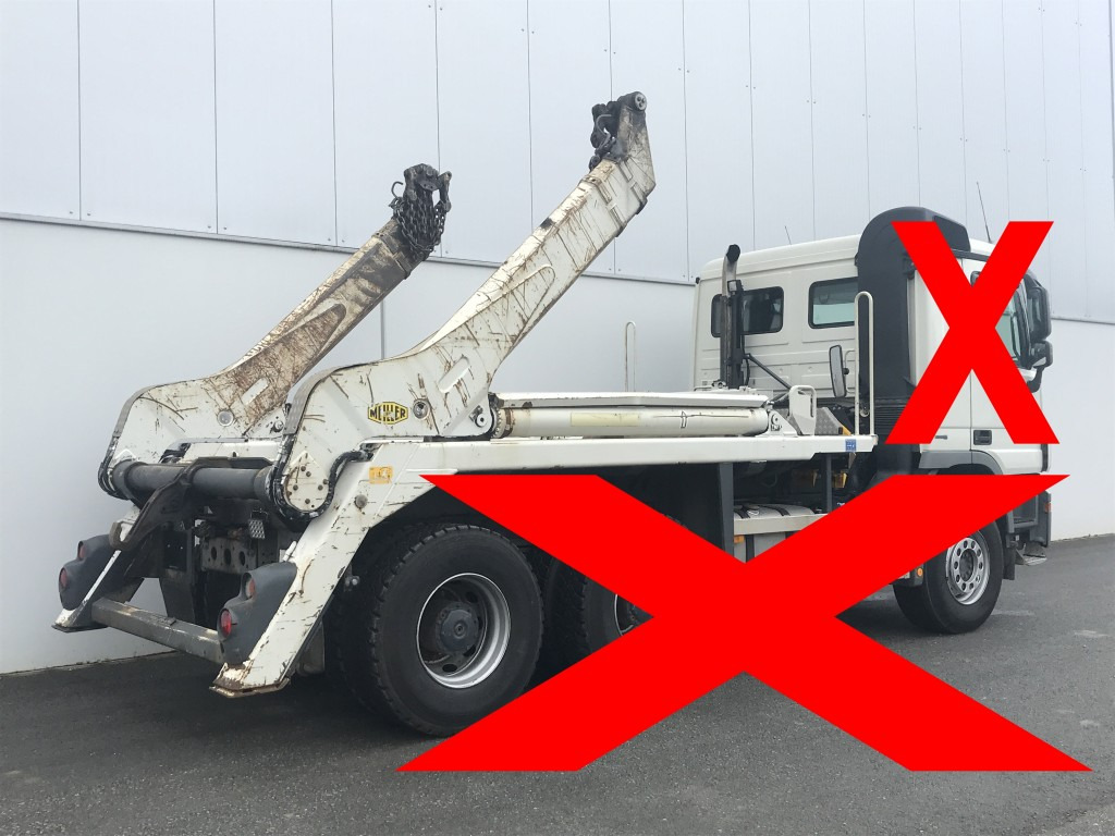 Meiller Absetzkipper AK 16 MTG - Actros 6x4 - Hook lift/ Skip loader system: picture 1 Meiller Absetzkipper AK 16 MTG - Actros 6x4 - Hook lift/ Skip loader system: picture 1