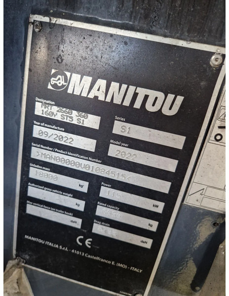 Manitou MRT2660 (fire damage) - Loader: picture 5 Manitou MRT2660 (fire damage) - Loader: picture 5