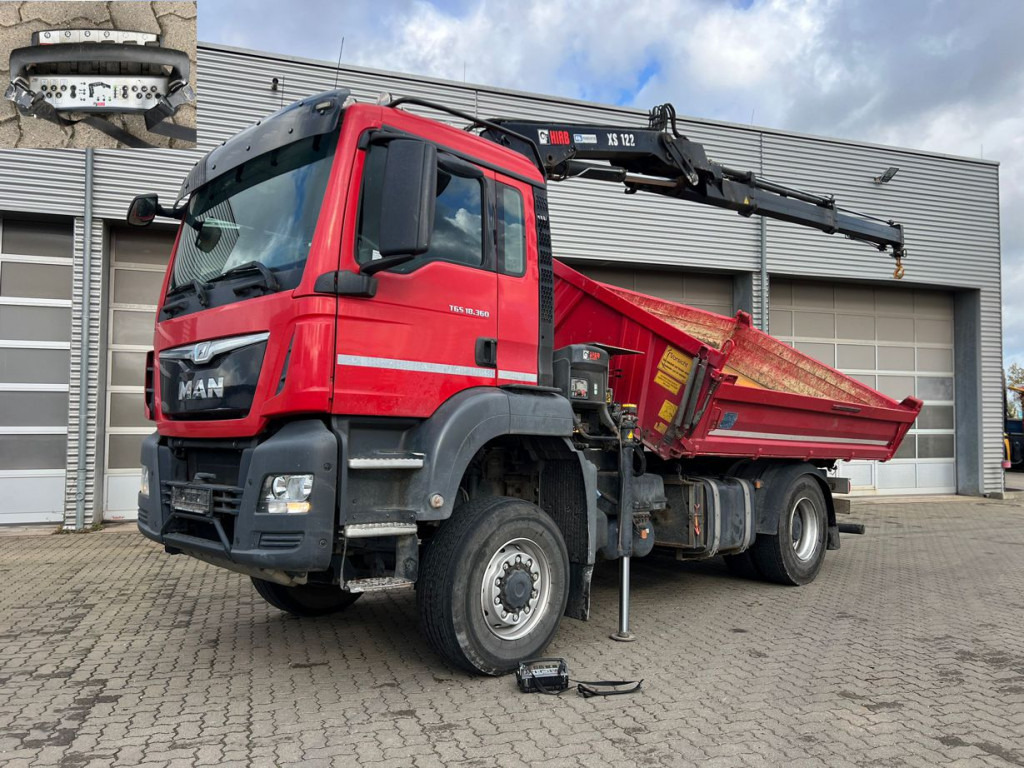 MAN TG-S 2-Achs Allradkipper Kran 18.360 4x4 BL Funk - Tipper, Crane truck: picture 1 MAN TG-S 2-Achs Allradkipper Kran 18.360 4x4 BL Funk - Tipper, Crane truck: picture 1