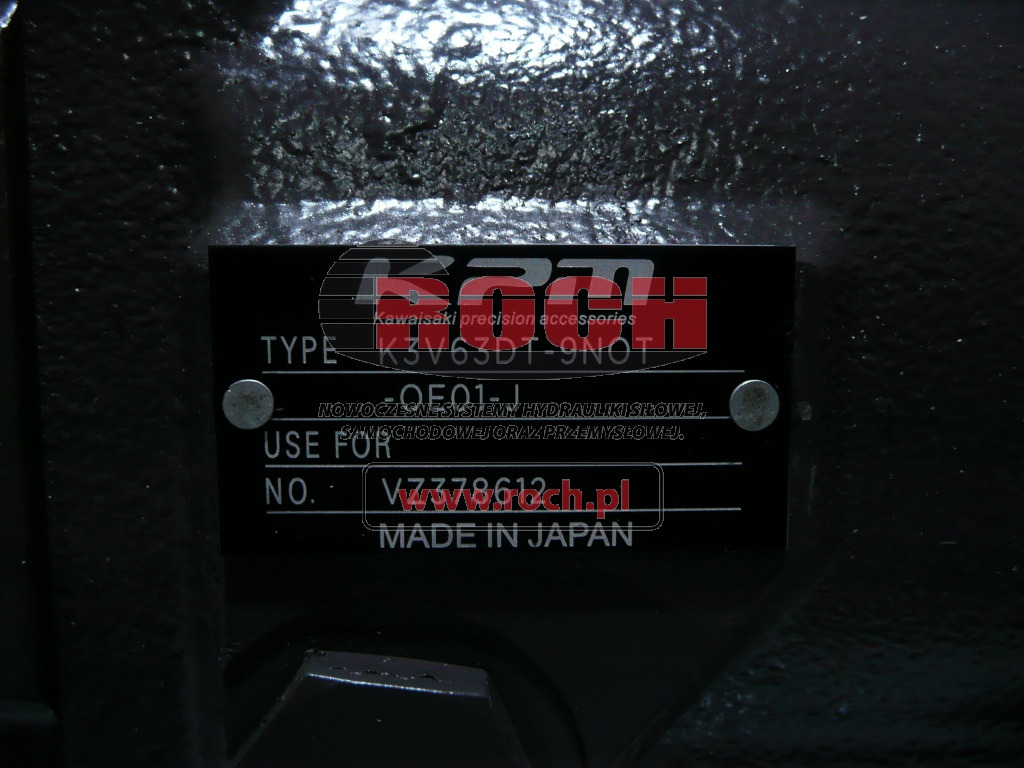 KAWASAKI K3V63DT-9NOT-0E01-J VZ378612 - Hydraulic pump: picture 2 KAWASAKI K3V63DT-9NOT-0E01-J VZ378612 - Hydraulic pump: picture 2