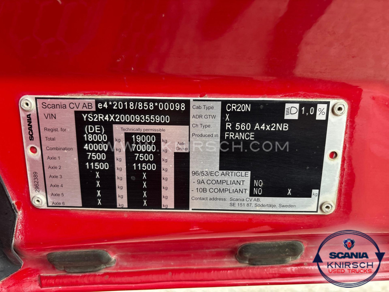 SCANIA R560A4x2NB / Super / Voll-Luft / Hydraulik - Tractor truck: picture 2 SCANIA R560A4x2NB / Super / Voll-Luft / Hydraulik - Tractor truck: picture 2
