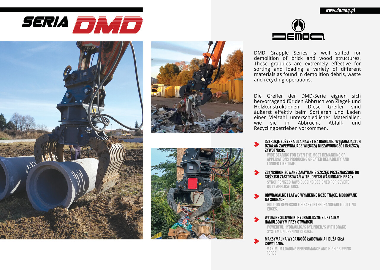 DEMOQ DMD 140 S Hydraulic Polyp -grab 875 kg - Grapple for Construction machinery: picture 4 DEMOQ DMD 140 S Hydraulic Polyp -grab 875 kg - Grapple for Construction machinery: picture 4
