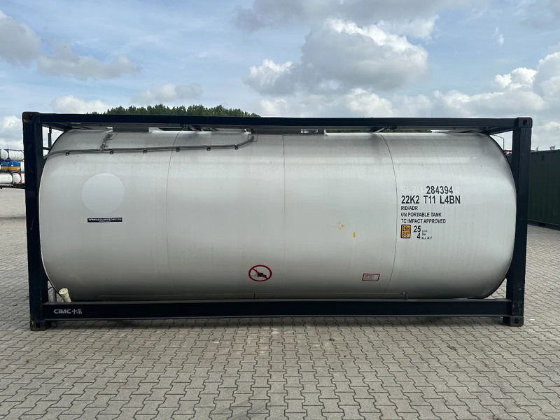 CIMC 20FT ISO / 25.030L - 1 comp. / L4BN / UN Portable / T11 / test: 10 -2026 - Tank container: picture 3 CIMC 20FT ISO / 25.030L - 1 comp. / L4BN / UN Portable / T11 / test: 10 -2026 - Tank container: picture 3