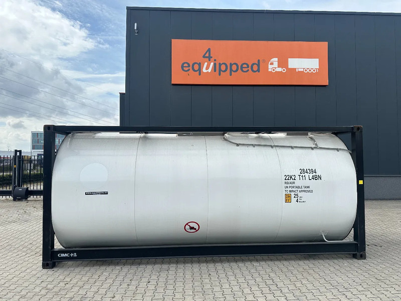 CIMC 20FT ISO / 25.030L - 1 comp. / L4BN / UN Portable / T11 / test: 10 -2026 - Tank container: picture 2 CIMC 20FT ISO / 25.030L - 1 comp. / L4BN / UN Portable / T11 / test: 10 -2026 - Tank container: picture 2